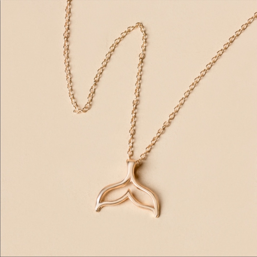 Gold Mermaid Fin Necklace